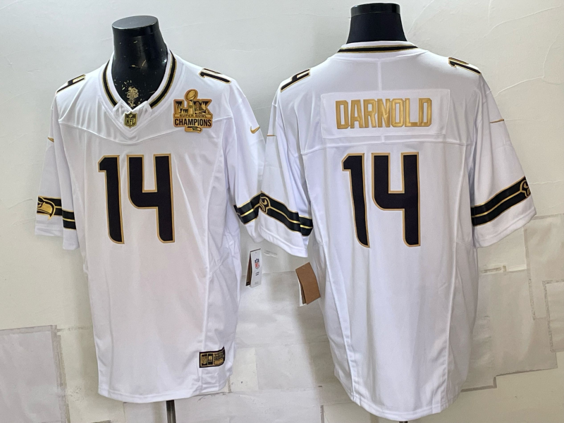 Men 2026 Seattle Seahawks #14 Darnold white Nike Limited NFL Jersey 0814001->seattle seahawks->NFL Jersey